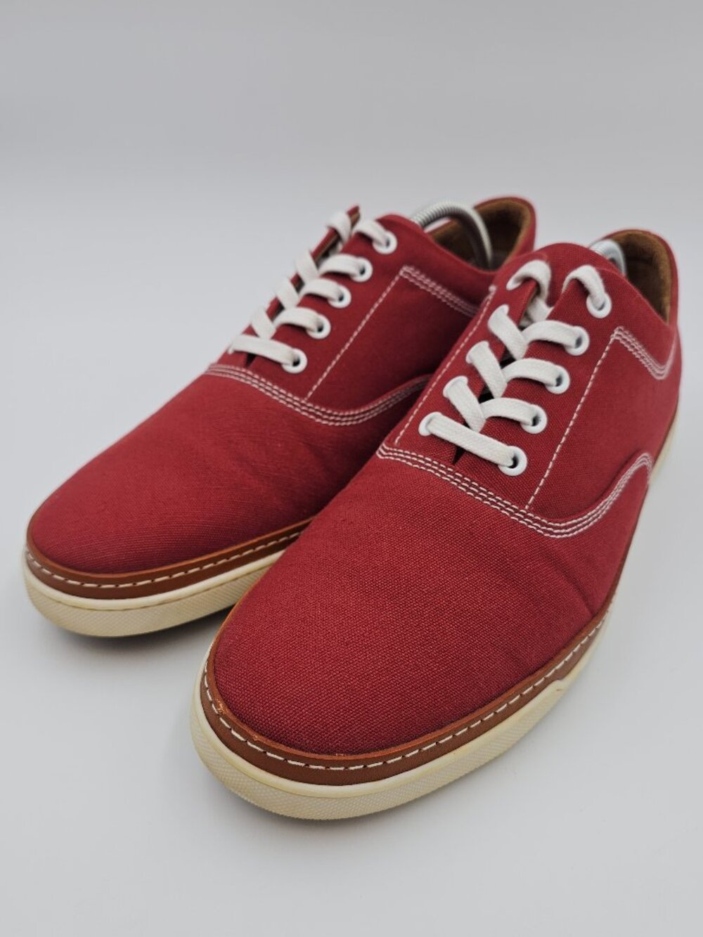 Allen Edmonds Porter Derby Red Canvas Lace Up Sneakers Shoes Men's Size 11D